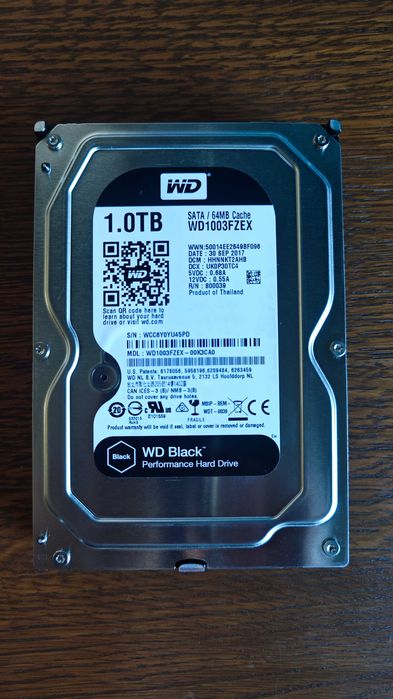 Dysk HDD WD BLACK 1TB SATA 7200RPM WD1003FZEX - 100% ok