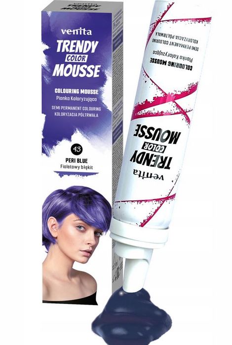 PIANKA KOLORYZUJĄCA do włosów farba 43 Fioletowy Błękit Niebieska Fiol