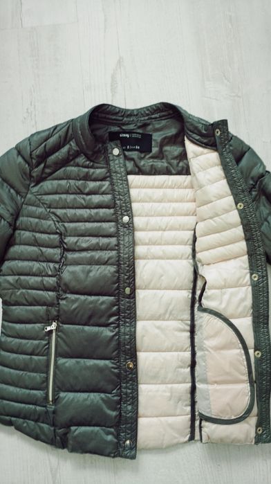 Kurtka damska ramoneska Sinsay jesienna,S/36, pikowana/zielona