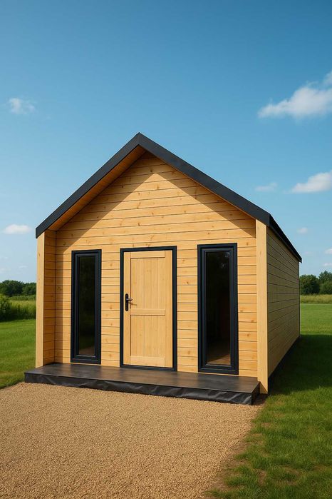 Domek drewniany typu STODOŁA 20m² – komfort, design i szybki montaż!