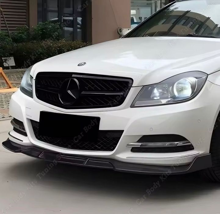 Губа на бампер сплитер накладка на бампер Mercedes W204 сплитер перед