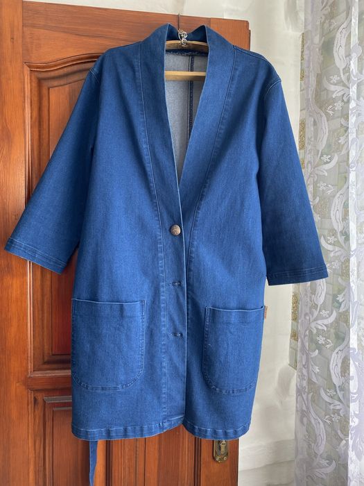 Джинсовий кардиган. Піджак. Джинсовка. Куртка. Плащ. Тренч