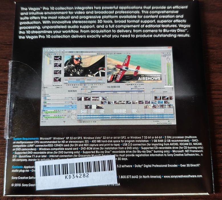 Sony Vegas 10 Pro i DVD Architect 5.2