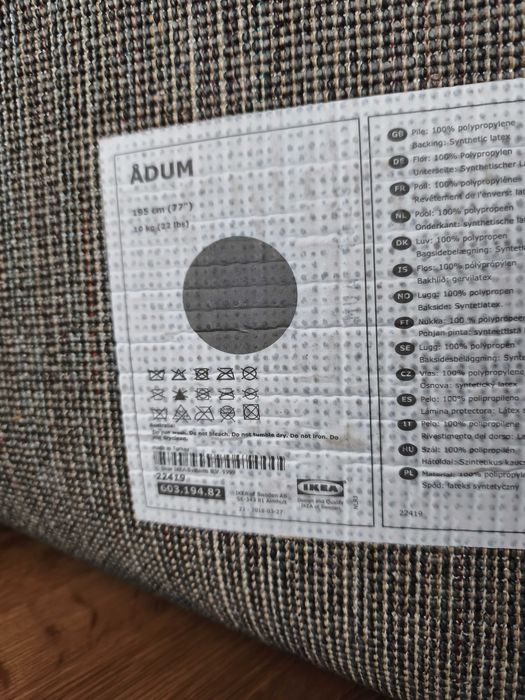 Tapete redondo ADUM 195 cm - IKEA cinzento escuro