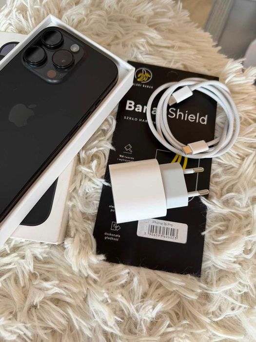 iPhone 16 Pro 256 GB Black Titanium + pełny zestaw + dowód zakupu
