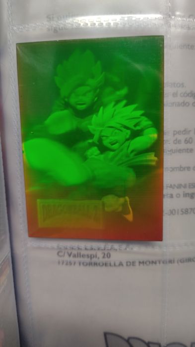 Carta DragonballZ Amada holográfica 3D rara