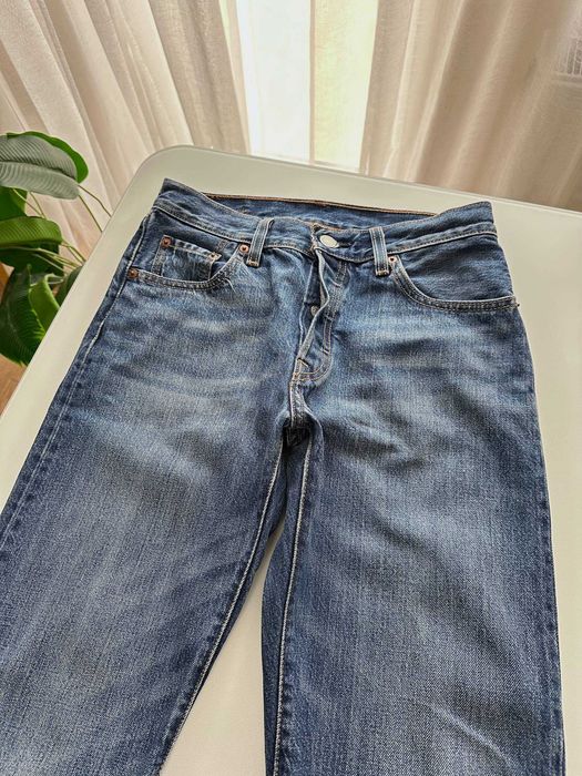 Сині жіночі джинси прямого крою levi’s 501 модель 25-26 розміру