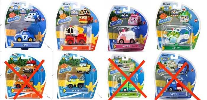 Металеві машинки Robocar Poli