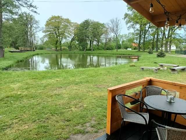 Domki nad stawem