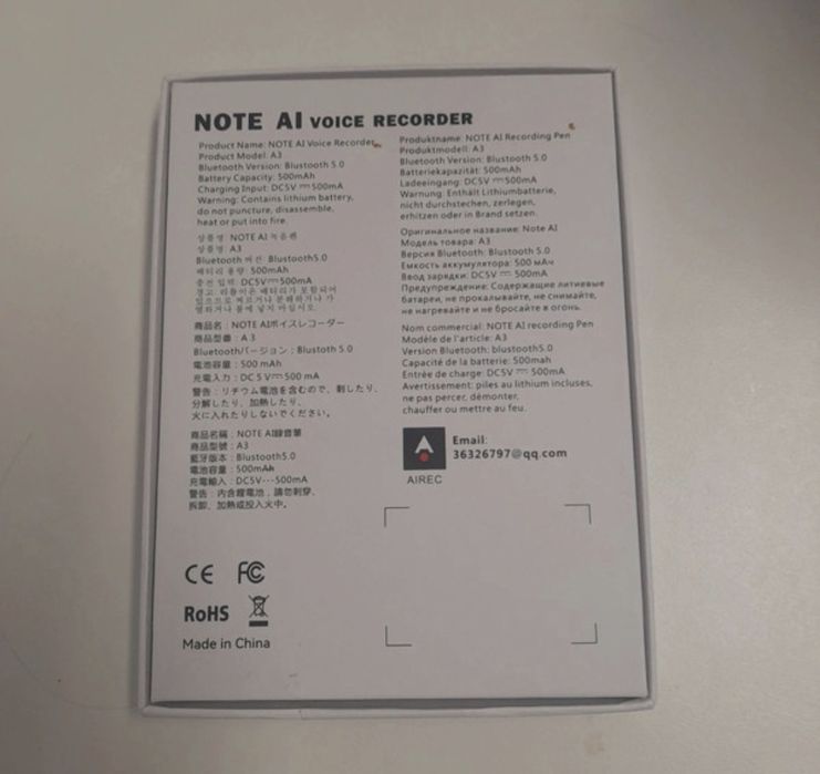 Note Ai - novo na caixa