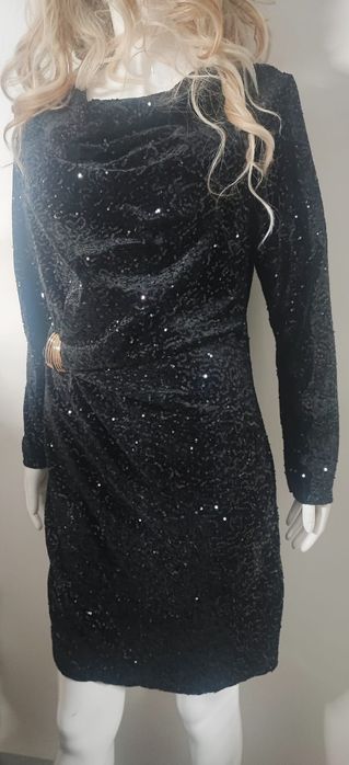 Suknia wieczorowa cekiny M/L