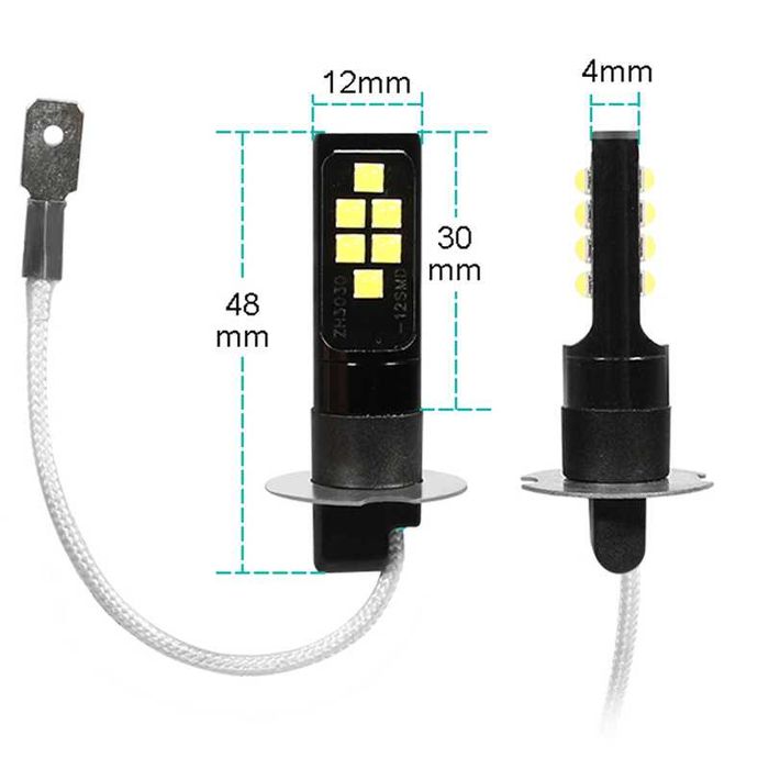 Lâmpadas H3 LED Branco / Amarelo