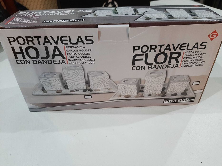 Porta velas com bandeja