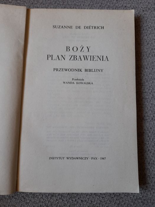 Boży Plan Zbawienia - S. de Dietrich