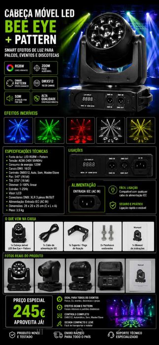 Luzes DJ 320€+245€. Oportunidade