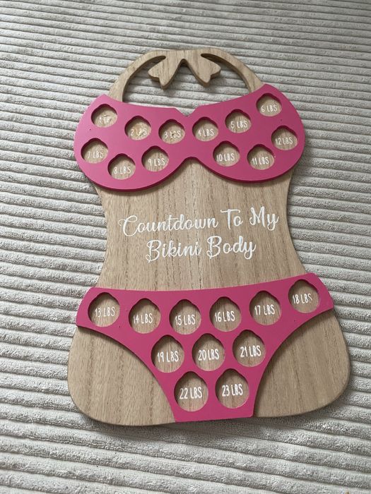 Odliczanie do utraty wagi do bikini body plaque