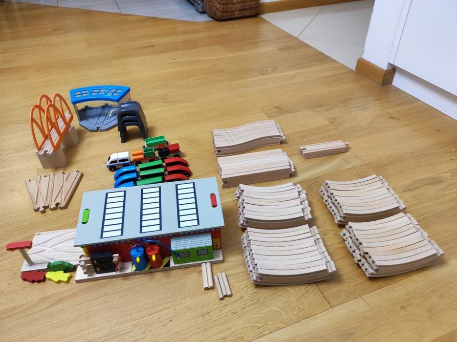 Klock kolejowei drewniane IKEA