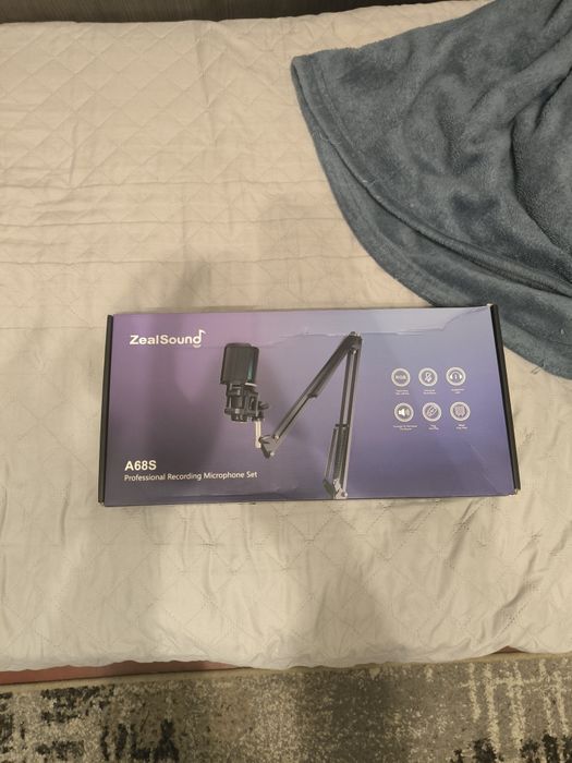 Ігровий, конденсаторний мікрофон на кронштейні Zealsound A68S