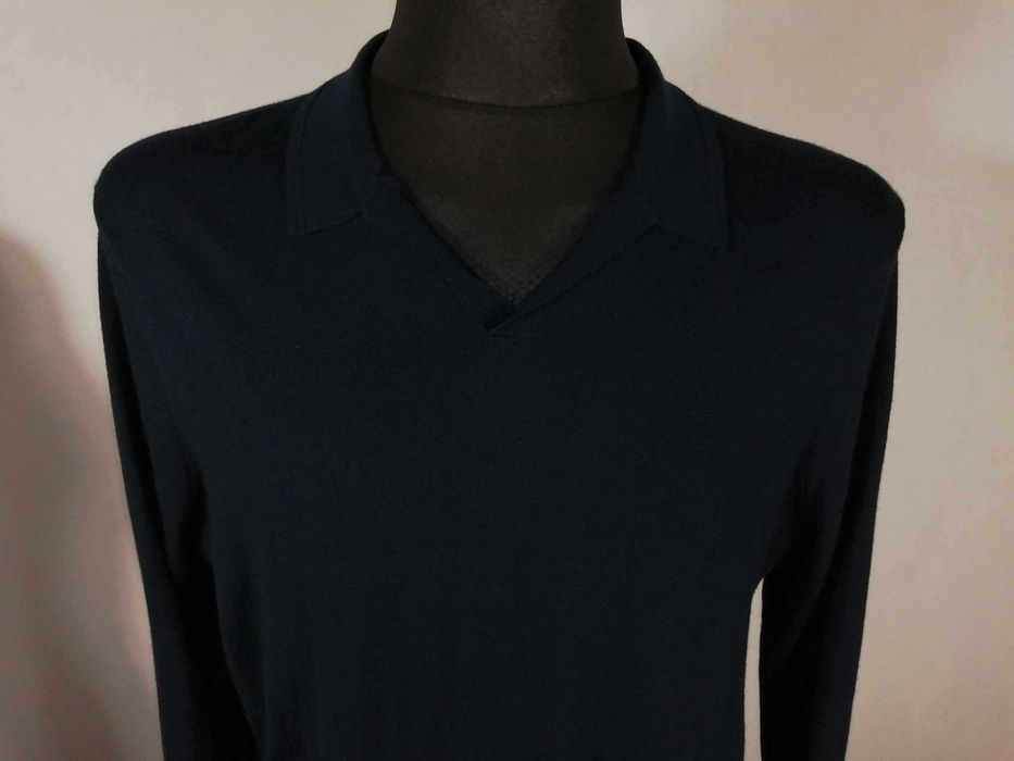 SAVILE Row Company London Pure Merino Sweter Męski XL Wełna 100% Super Stan