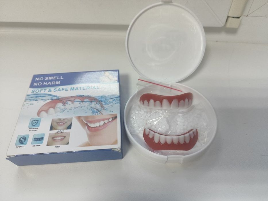 Виниры верхние и нижние челюсти SnapOn Smile Veneers + полимерный гель