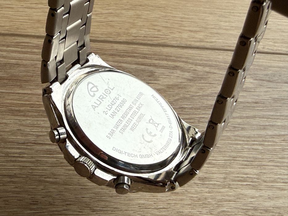 Zegarek Auriol 2-LD4276-1 srebrny męski zegar watch