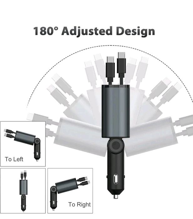 Carregador Auto USB-C 120W Fast Charge