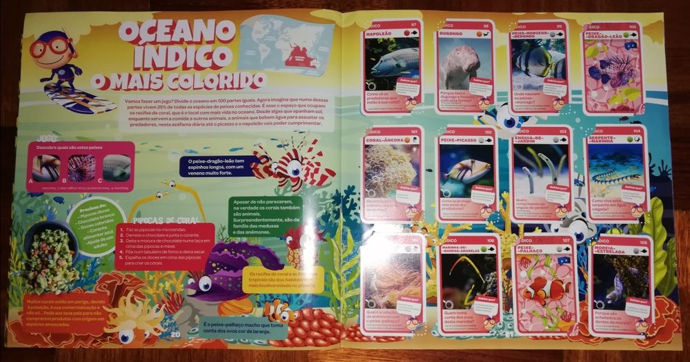Caderneta de Cartas/Cromos Super Animais 2