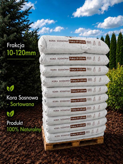 Kora Sosnowa Średnia/Uniwersalna 10-120 21x80L 1 Paleta EkoFlora