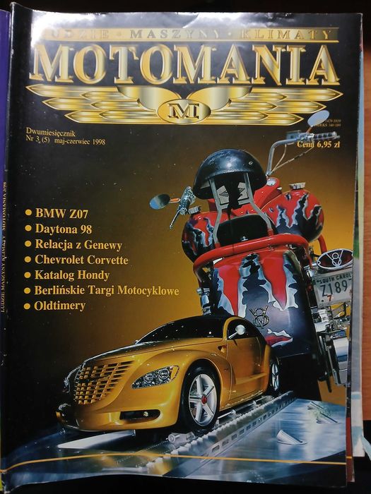 Dwumiesięcznik Motomania" z numerem 3 (5) z maja-czerwca 1998 roku