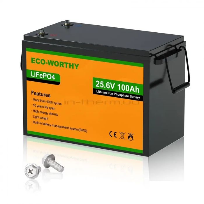 АКБ ECO-WORTHY LiFePO4 24 V 100 Ah (2560 Wh) з вбудованим BMS 3