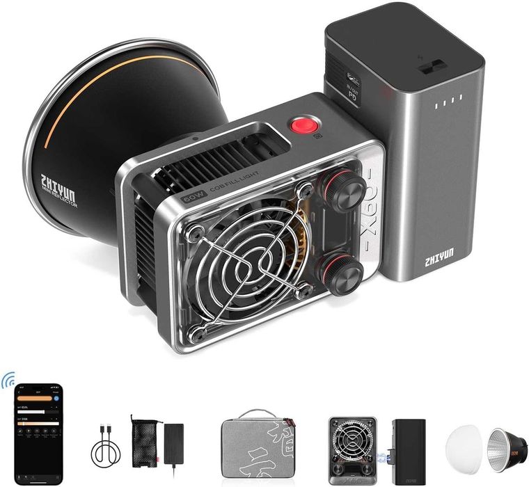 Zhiyun Molus X60 COB Light Combo | 60W | SELADO | 3 ANOS DE GARANTIA