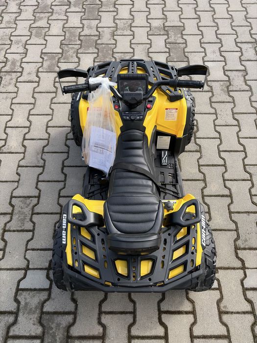 Quad na akumulator Can-Am 24V 7Ah Outlander ATV 4x200W Miękkie koła Żółty