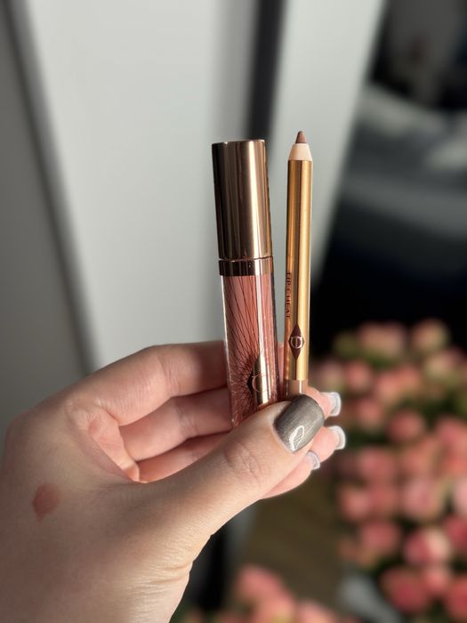 Подарунковий набір Charlotte Tilbury олівець блиск pillow talk