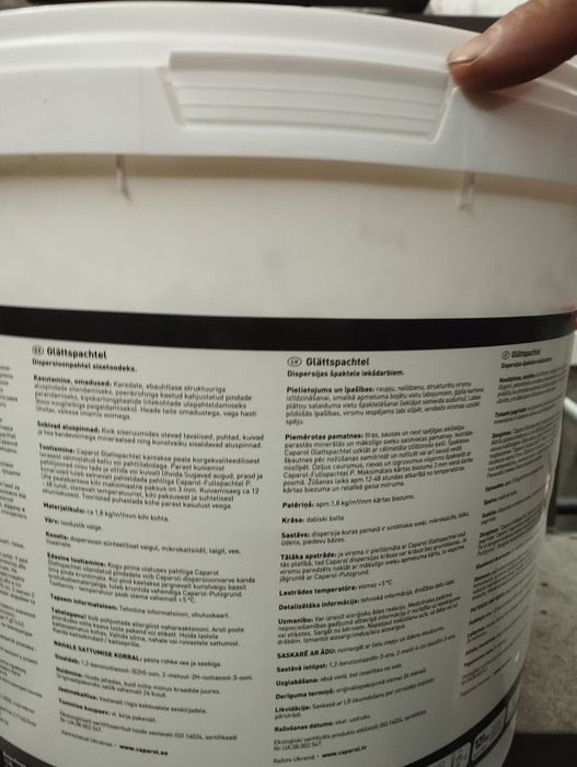 Шпаклівка фінішна caparol glattspachtel