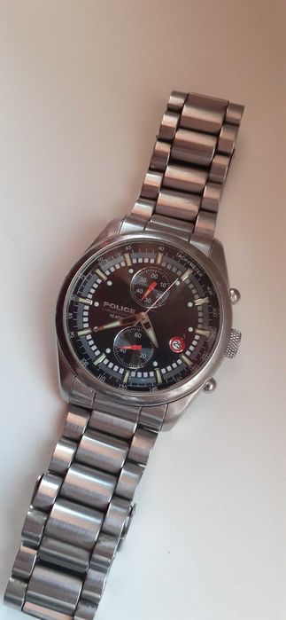 Zegarek z bransoletką POLICE  Chronograph-stoper ładny stan.