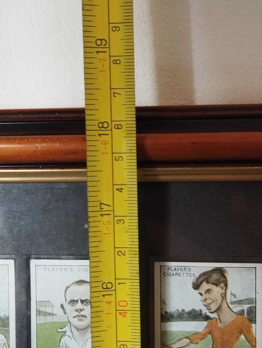 Quadro Jogadores Rugby - 50 Cartões Antigos