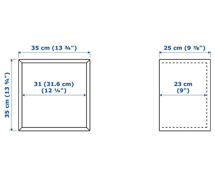 Eket ikea biały dębowy kostka regał pudło szafka schowek 35x25x35