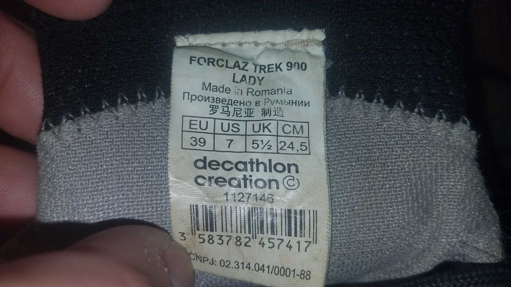 Buty QUECHUA FORCLAZ TREK 900 LADY 38/39 24.5cm górskie Skóra membrana