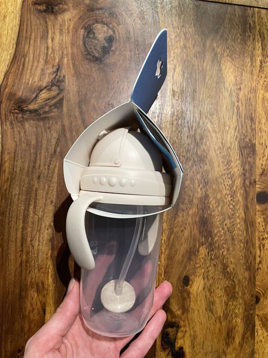 Canpol babies Kubek niekapek z rurką i odważnikiem 270 ml kremowy