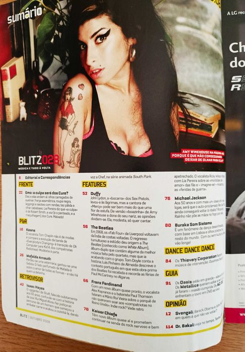 BLITZ nº 28 de outubro de 2008 - Beatles, Amy Winehouse, Michael Jackson