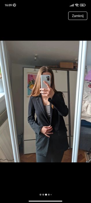 Dzieninowy żakiet z bawełną