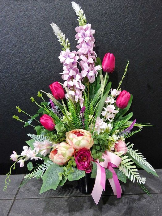 Stroik wkład do wazonu bukiet wiosenny kompozycja kwiatowa WG203