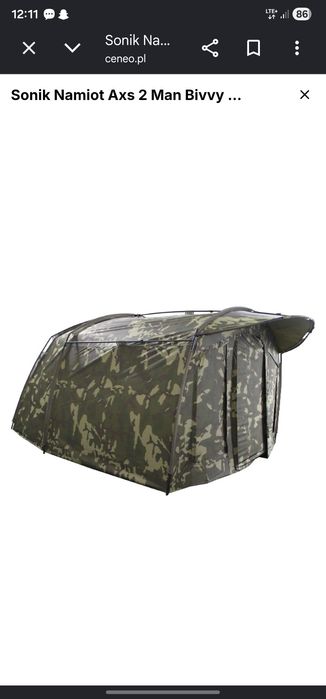 Sonik axs 2 man bivvy camo