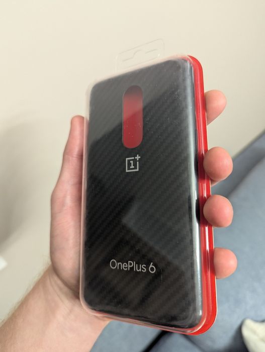 Etui Oneplus 6 - Carbon bumper case, +GRATIS