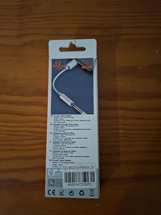 Adaptador de iPhone para audio