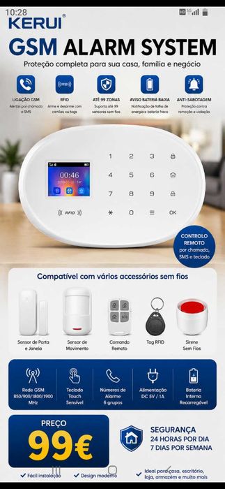Alarme variedade. Oportunidade