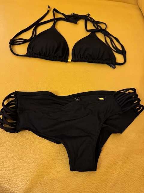 Strój kąpielowy czarny damski XS by Change Lingerie France dwuczęściowy