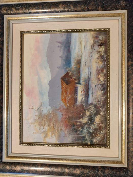 Quadro da natureza a óleo