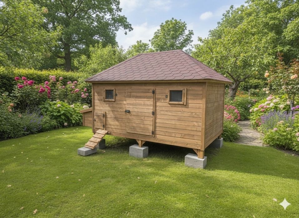 Kurnik dla kur drewniany