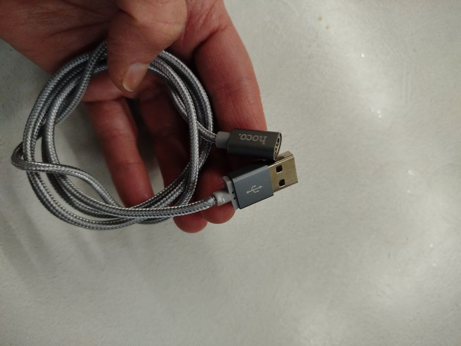 Кабель магнитный Hoco U40A Magnetic adsorption Micro-USB, серый
